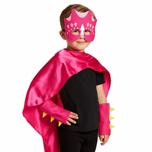 Fancy Mask Dragon Cloak Hooded Cape Cosplay Costumes Halloween Kids Costume Golves Dinosaur Costume Party