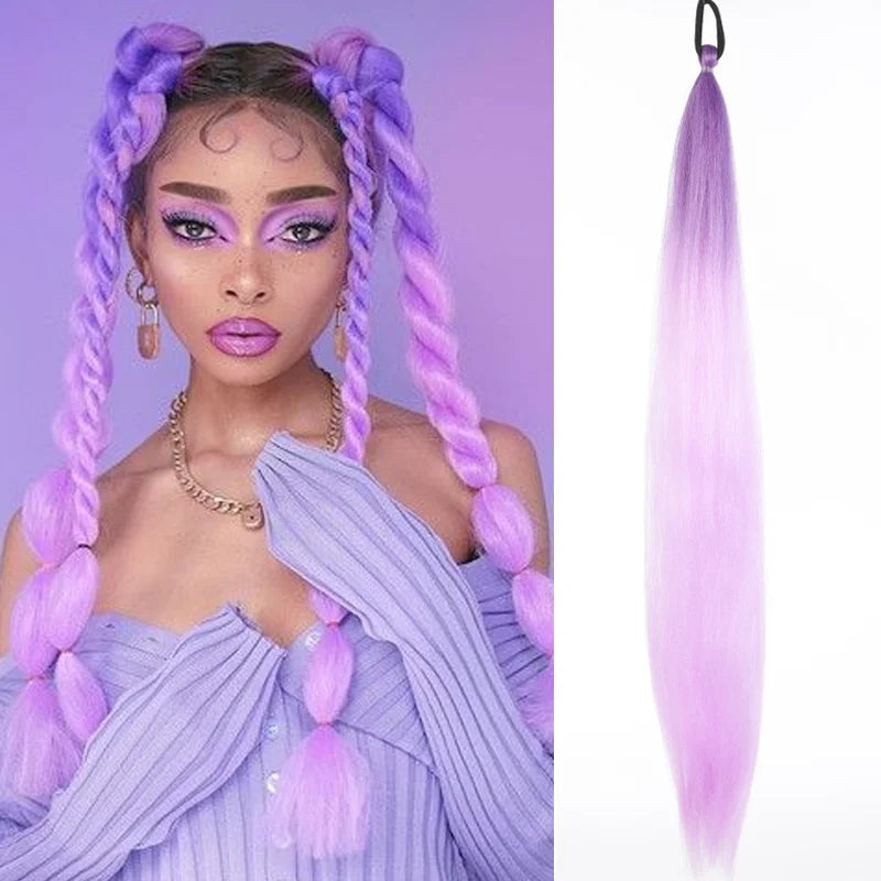 LUPU 26 Inch Ombre Ponytail Extension