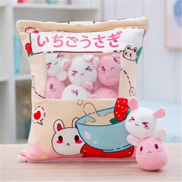Large Bag Of Snacks And Pillow Plush Toys