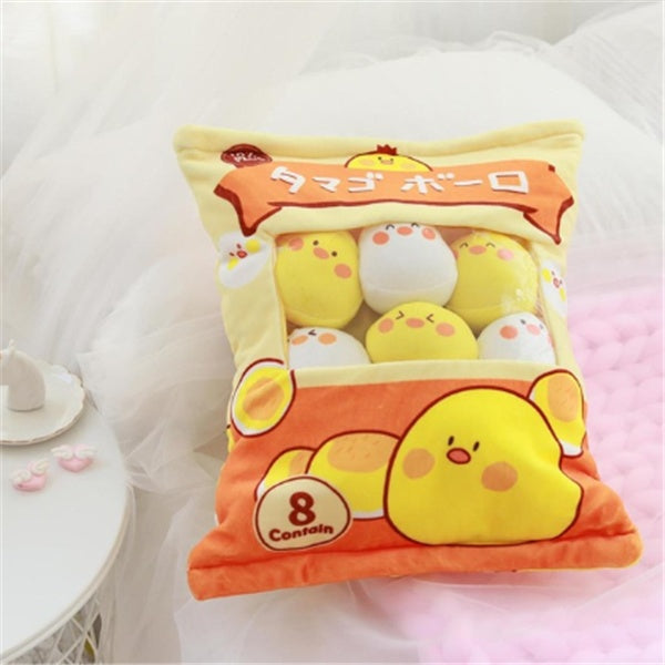 Large Bag Of Snacks And Pillow Plush Toys