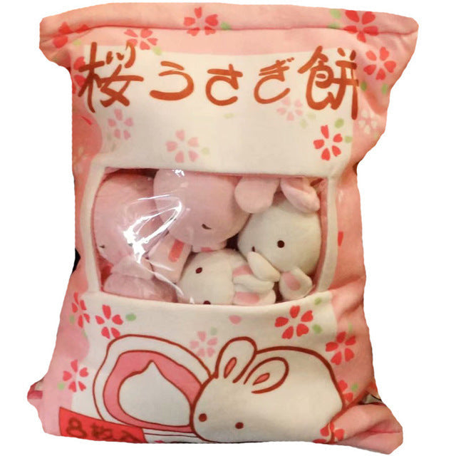 Large Bag Of Snacks And Pillow Plush Toys