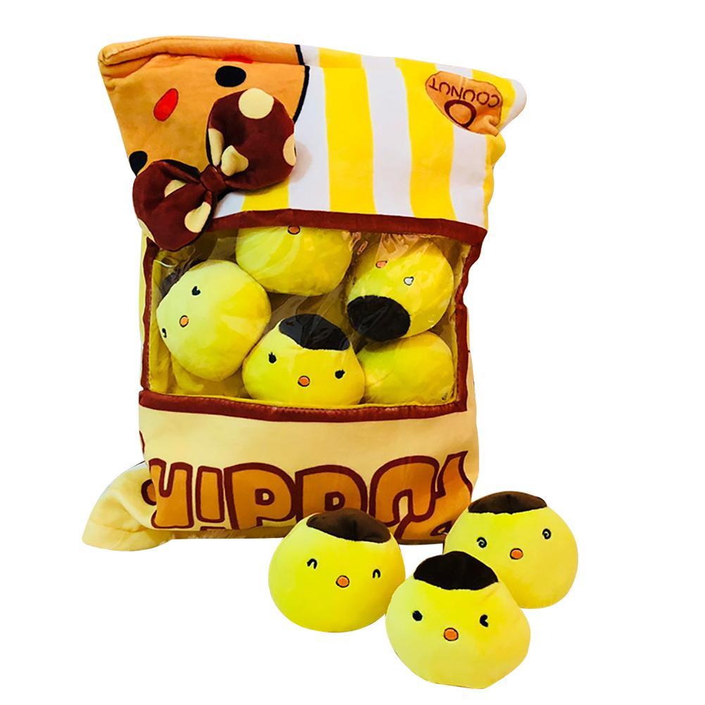 Large Bag Of Snacks And Pillow Plush Toys