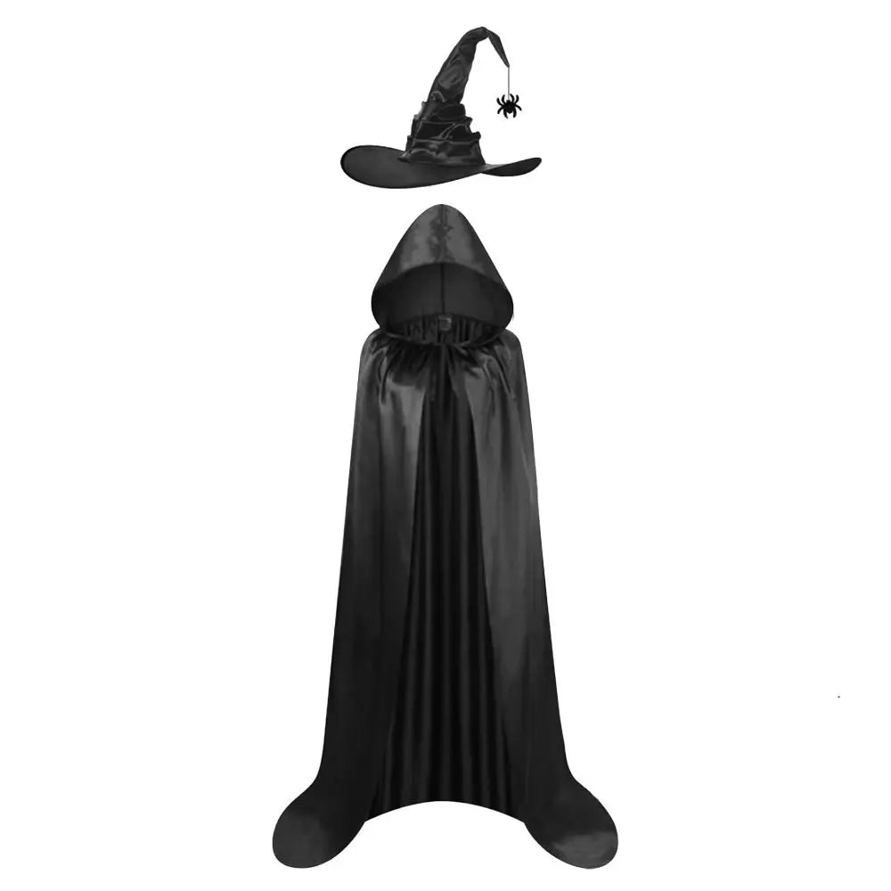 Classic Bat Hat Halloween Cloak Party Props Funny Grim Reaper Cloak Costume Halloween Cosplay Hooded Cape Halloween Party
