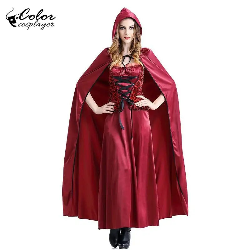 Color Cosplayer Carnival Costume Witch Dress Medieval Gown Vampire Cosplay Costume Festival Parade Women Dress Purim Outfit