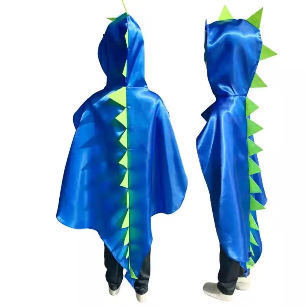 Fancy Mask Dragon Cloak Hooded Cape Cosplay Costumes Halloween Kids Costume Golves Dinosaur Costume Party