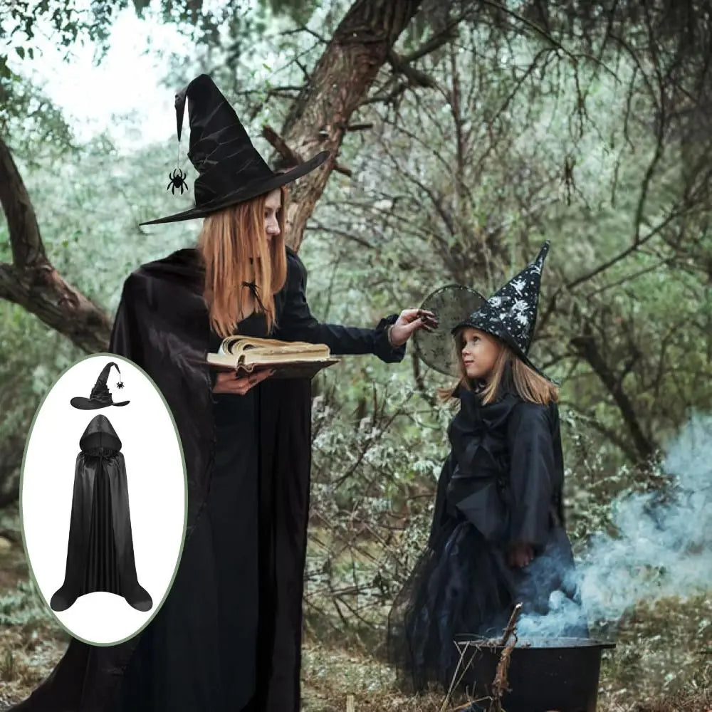 Classic Bat Hat Halloween Cloak Party Props Funny Grim Reaper Cloak Costume Halloween Cosplay Hooded Cape Halloween Party