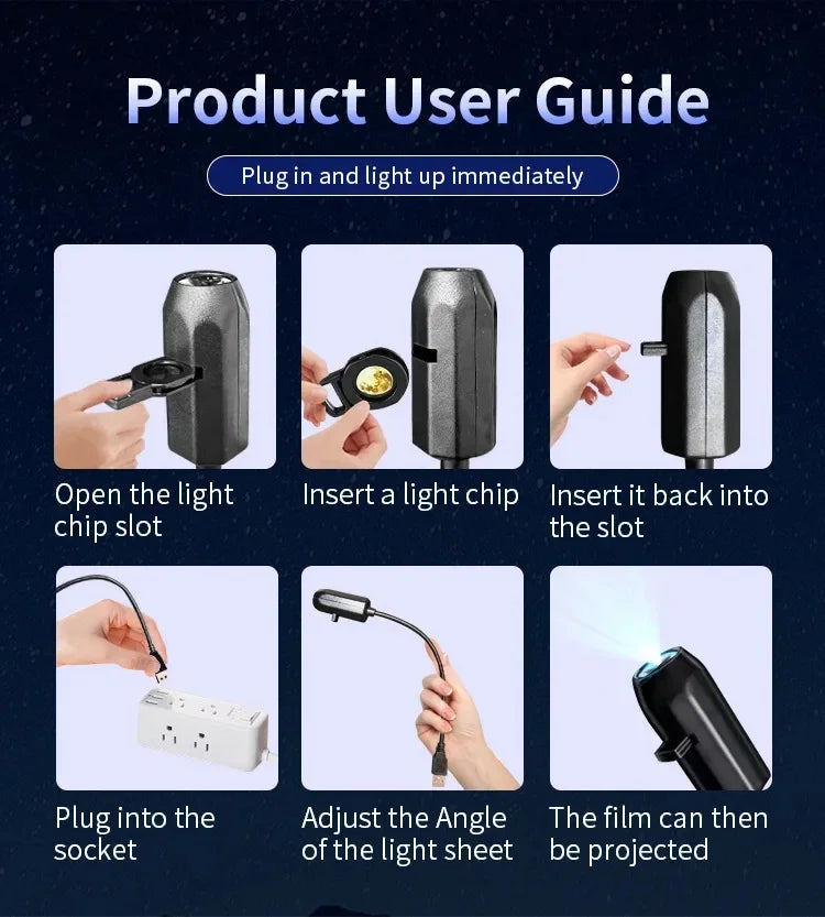 Halloween Projection Lamp, USB Powered LED Mood Light,360° Adjustable Horror Decor with 3/6 Animated Patterns,Home Party Ceiling