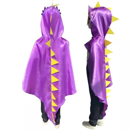 Fancy Mask Dragon Cloak Hooded Cape Cosplay Costumes Halloween Kids Costume Golves Dinosaur Costume Party