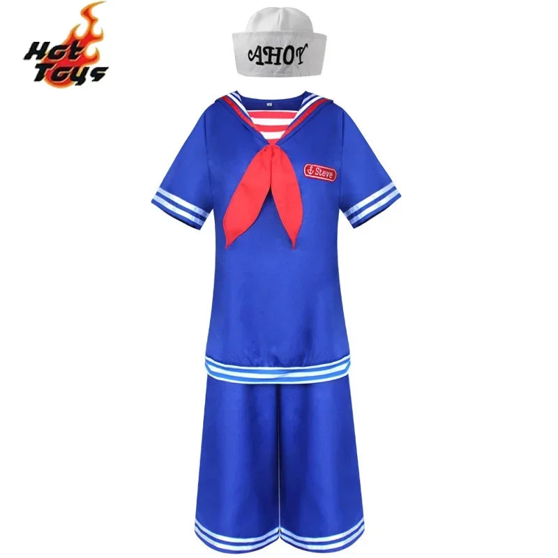 Halloween C.Steve Harrington Cosplay Costume pour adultes, chemise, pantalon, chapeau, glaçures, fête de carnaval