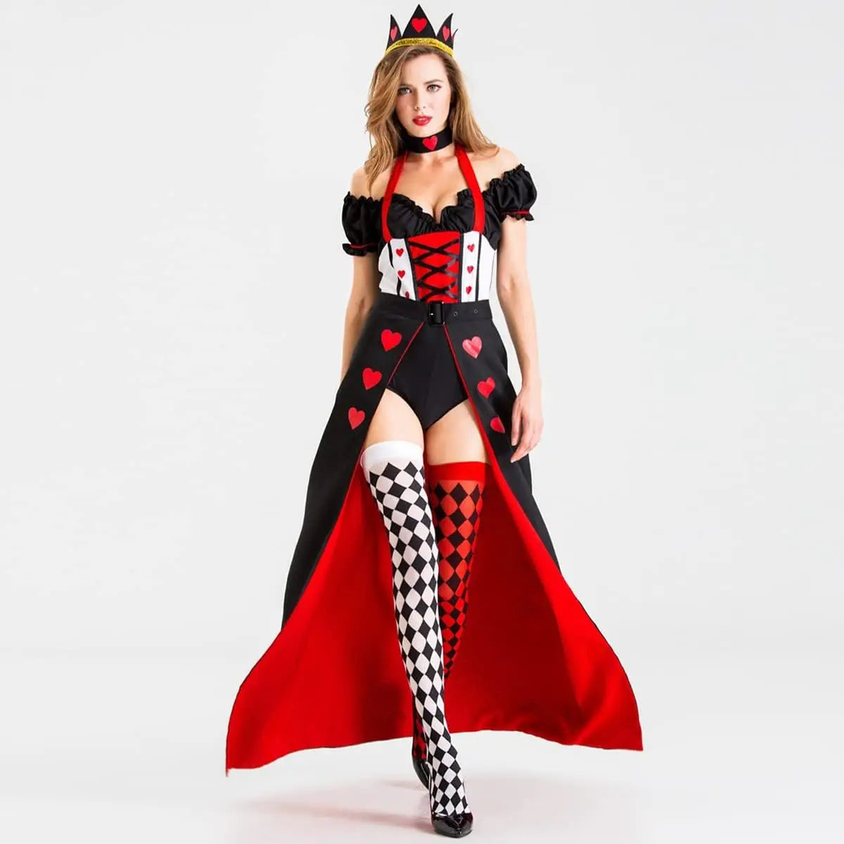 Womens Halloween Dresses - Adult Cosplay Dance Clothes with Crown Fancy Dress Up Photoshoot Birthday Party