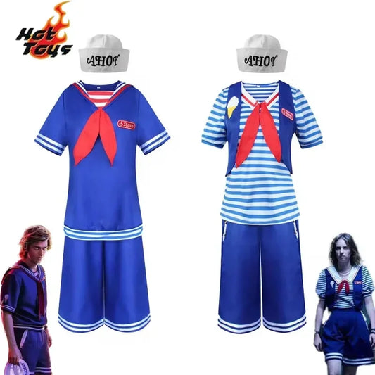 Halloween C.Steve Harrington Cosplay Costume pour adultes, chemise, pantalon, chapeau, glaçures, fête de carnaval
