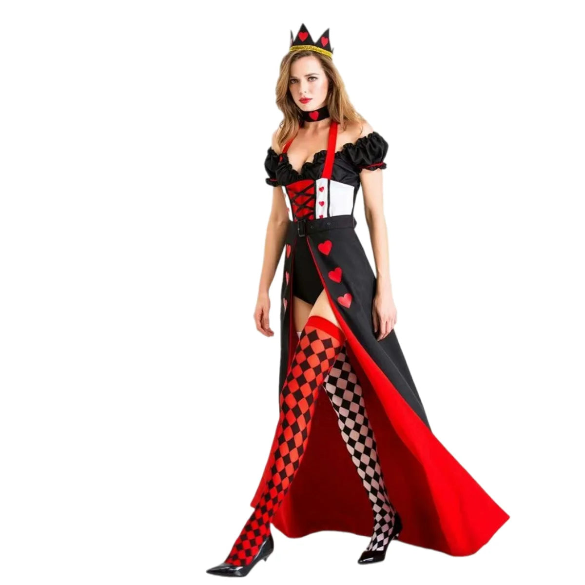 Womens Halloween Dresses - Adult Cosplay Dance Clothes with Crown Fancy Dress Up Photoshoot Birthday Party