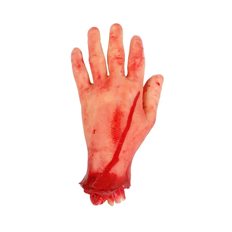 Halloween Decorations Horrible Blood Broken Fake Limbs Fingers Legs Arm Feet Latex Props Tricky Toys For Haunted House Decor