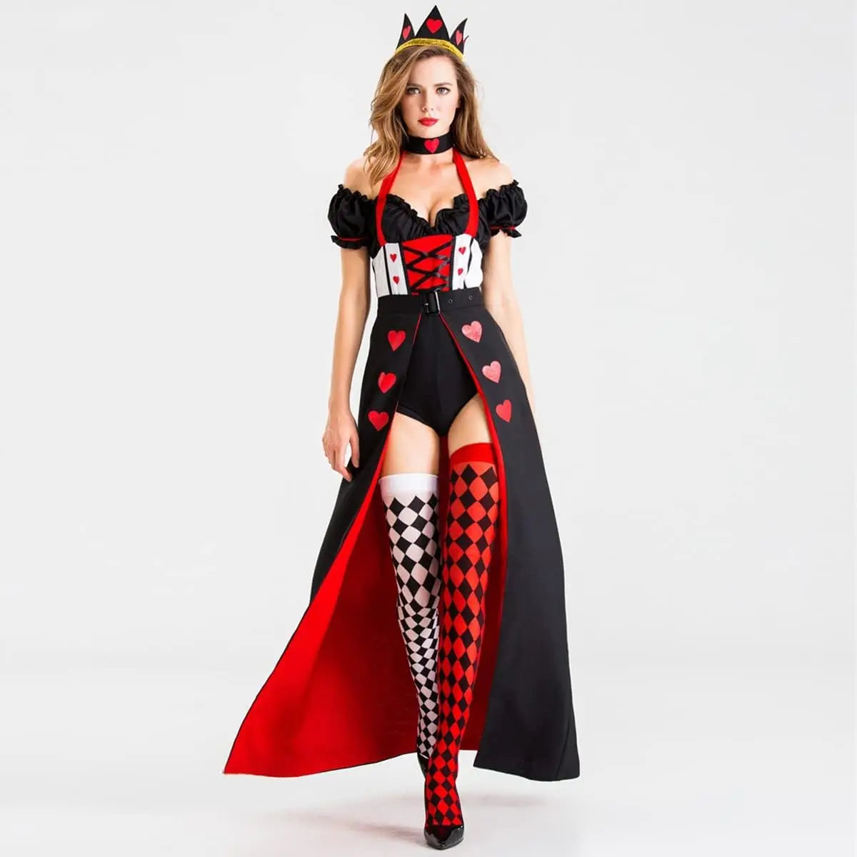 Womens Halloween Dresses - Adult Cosplay Dance Clothes with Crown Fancy Dress Up Photoshoot Birthday Party