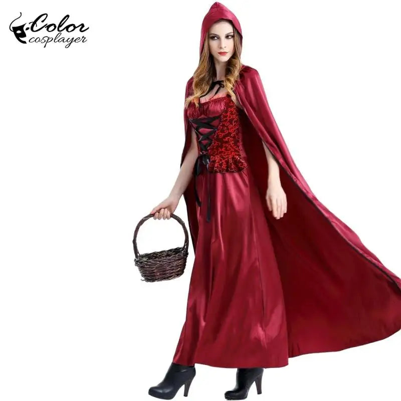 Color Cosplayer Carnival Costume Witch Dress Medieval Gown Vampire Cosplay Costume Festival Parade Women Dress Purim Outfit