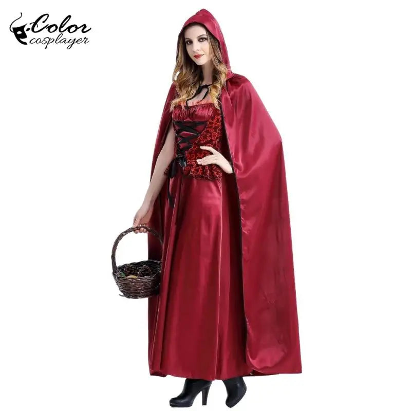 Color Cosplayer Carnival Costume Witch Dress Medieval Gown Vampire Cosplay Costume Festival Parade Women Dress Purim Outfit